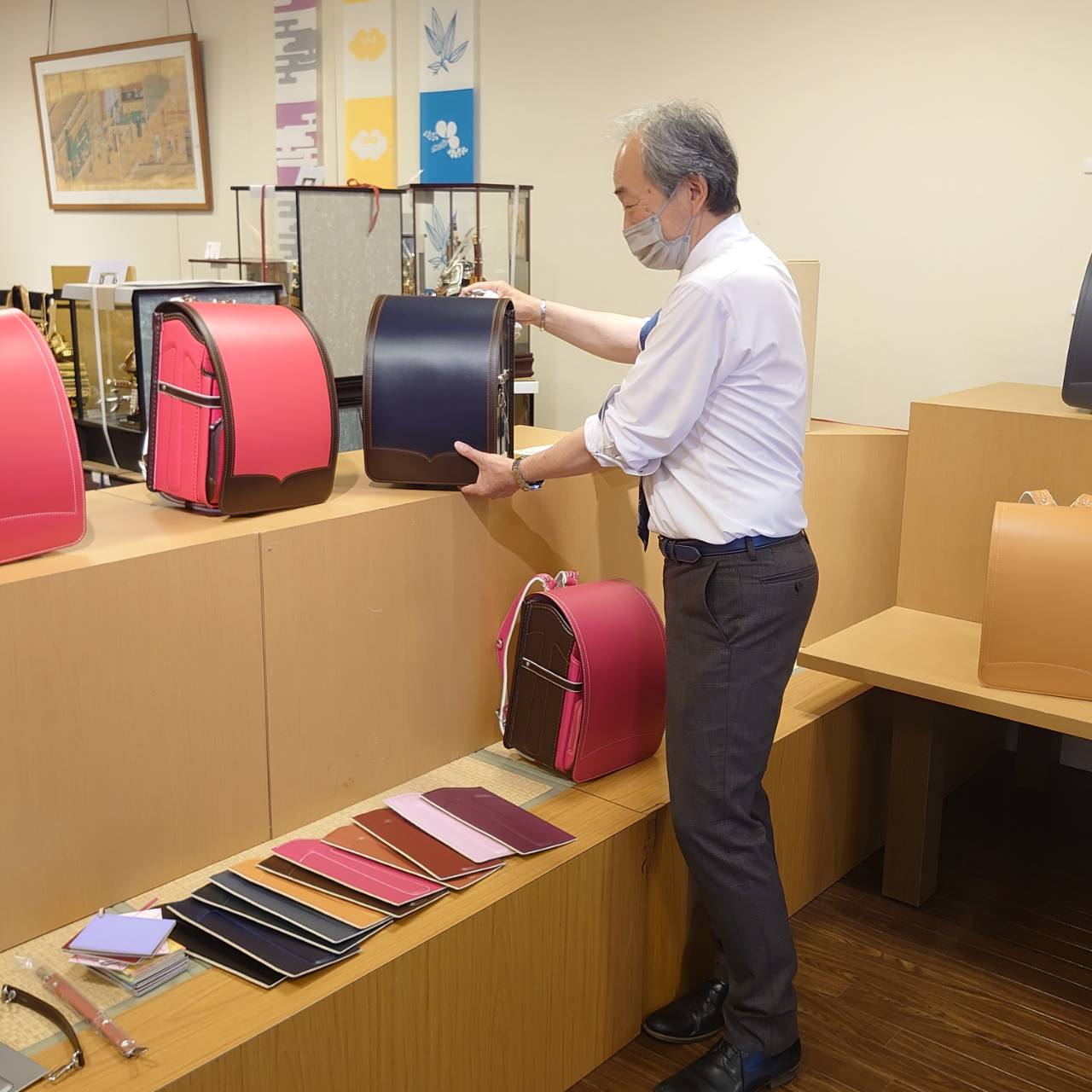 ランドセル展示風景